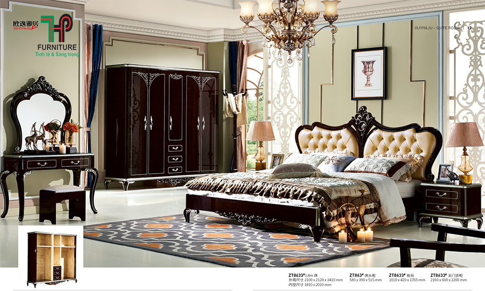 giường ngủ phong cách tân cổ điển