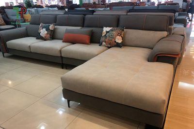 sofa vải giả da nhập khẩu lót lông ngỗng TPHCM