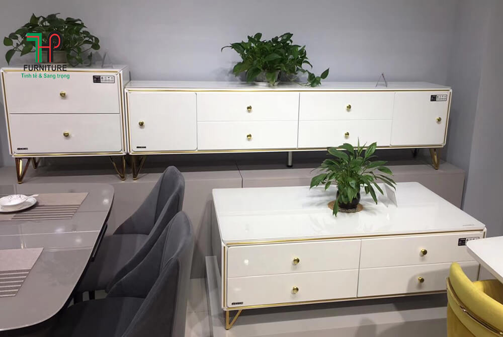 bàn trà mặt kính