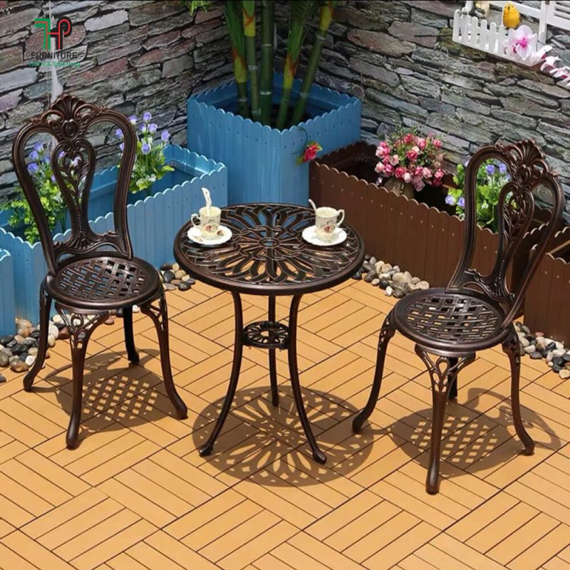 bàn ghế nhôm đúc ngoài trời (4)