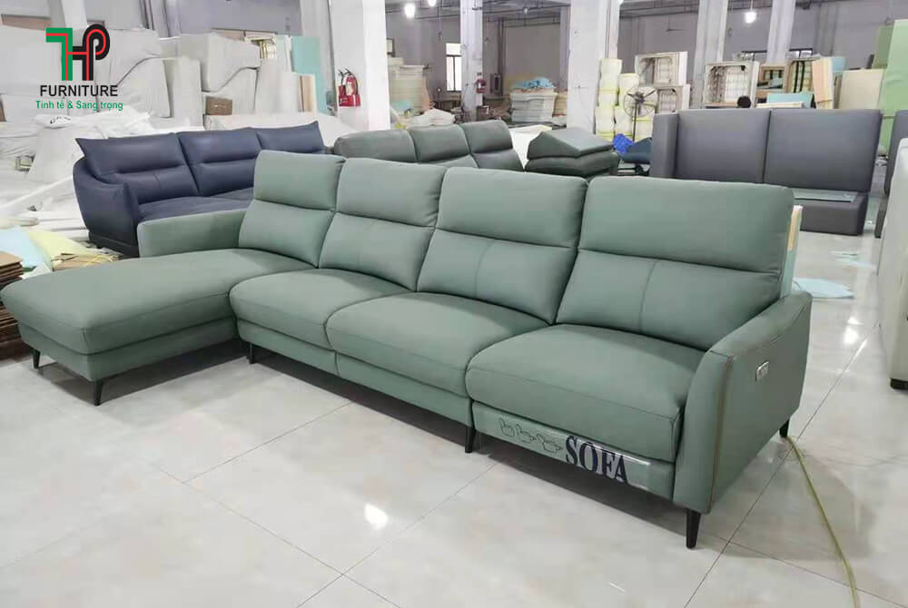 bộ sofa da thật hiện đại